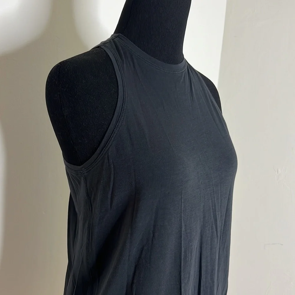 LULULEMON Black High Neck Open Back Tank Top S